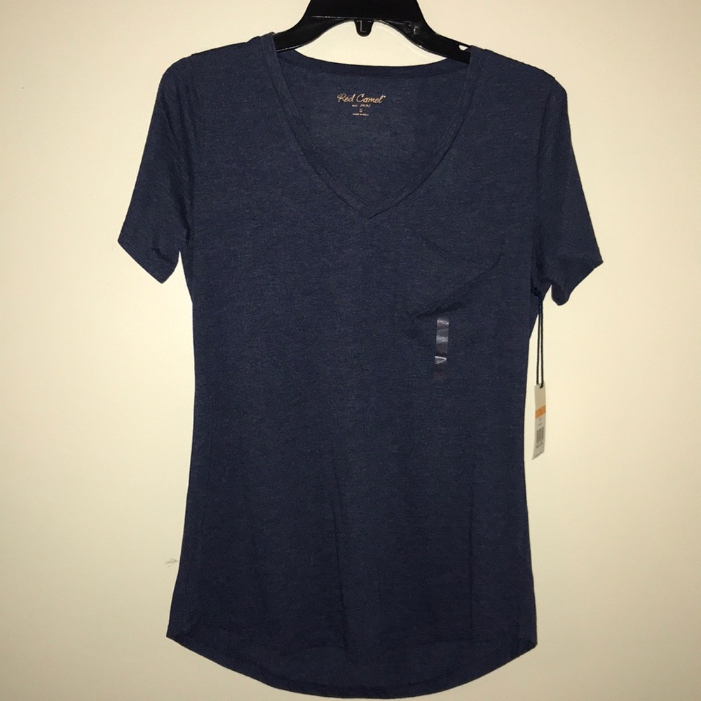 💛SOLD💛 Red Camel Blue V-Neck